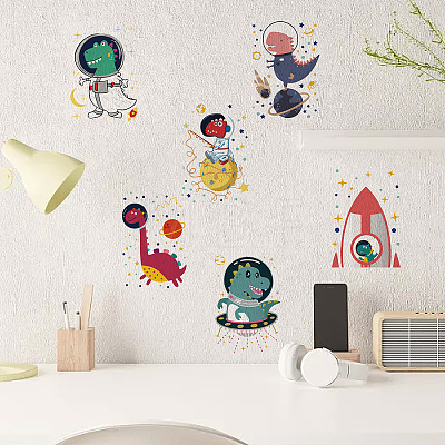 16 Sheets 8 Styles Waterproof PVC Wall Stickers DIY-WH0345-020-1