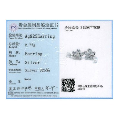 925 Sterling Silver Stud Earrings EJEW-BB32549-1