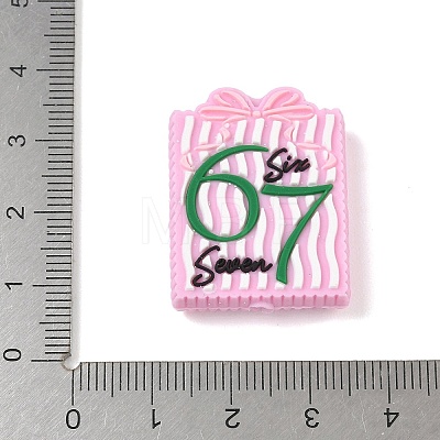 Number 6 7 Theme Cartoon Silicone Beads SIL-E013-02A-1