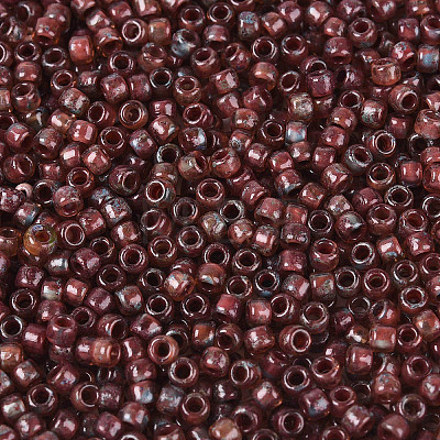 Picasso Cylinder Glass Seed Beads SEED-N011-01E-1