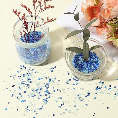 300G 5 Colors Electroplate Glass Chip Beads MRMJ-SC0001-37B-1
