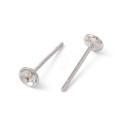 Rack Plating Brass Stud Earring Findings KK-G433-05C-P-1