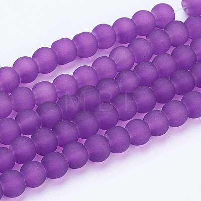 Transparent Glass Bead Strands GLAA-S031-6mm-36-1