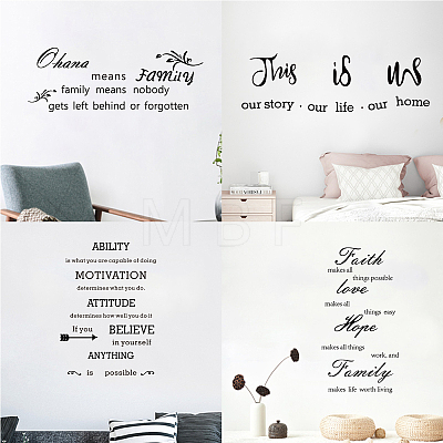 PVC Quotes Wall Sticker DIY-WH0200-004-1