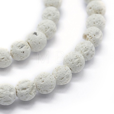 Natural Lava Rock Round Beads Strands G-E508-04-6mm-1