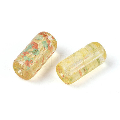 Picasso Transparent Glass Bugle Beads SEED-N010-02F-1