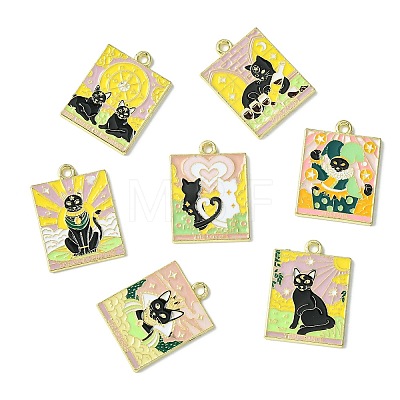 14Pcs 7 Style Alloy Enamel Pendants ENAM-CJ0005-59-1
