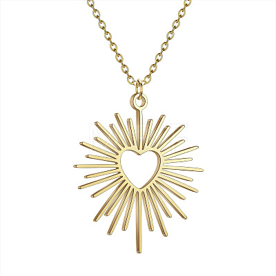 304 Stainless Steel Laser Cut Pendant Necklaces FS-WGA4904-23-1