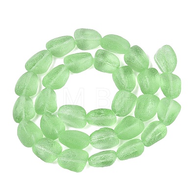 Frosted Handmade Lampwork Beads Strands LAMP-Q041-06C-1