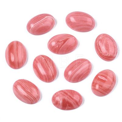 Synthetic Rhodochrosite Cabochons G-R415-14x10-15-1