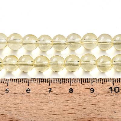 Baking Paint Transparent Glass Beads Strands DGLA-N006-8mm-03-1