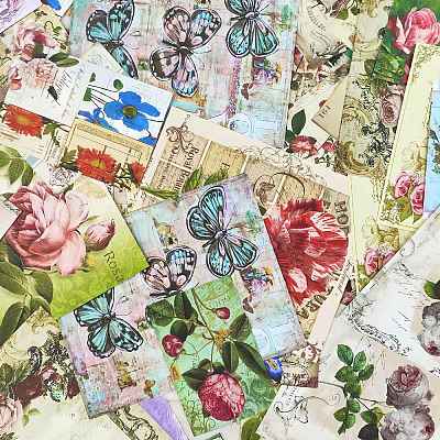 100Pcs 50 Styles Scrapbook Paper Pads PW-WG04113-01-1