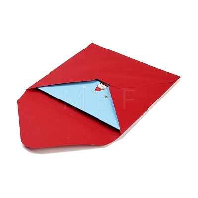 Square 3D Pop Up Paper Greeting Card AJEW-P123-A05-1