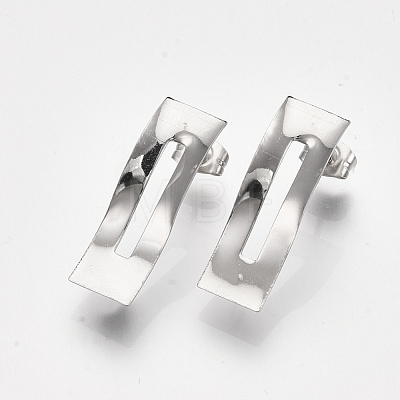 Non-Tarnish 304 Stainless Steel Stud Earring Findings STAS-S079-53B-1