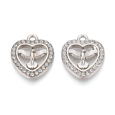 Alloy Rhinestone Pendants FIND-N008-14P-1