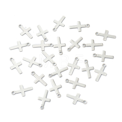 304 Stainless Steel Tiny Cross Charms STAS-H149-02P-1