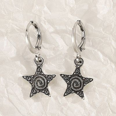 Alloy Enamel Hoop Earrings FS-WGBA760-05-1