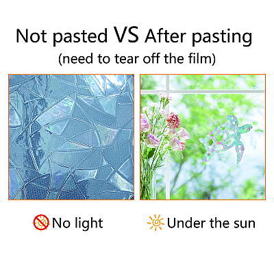 Gorgecraft Waterproof PVC Colored Laser Stained Window Film Adhesive Stickers DIY-WH0256-055-1