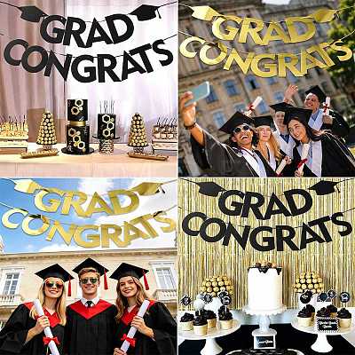 Word Congrats Grad Paper Hanging Banner TH-FZC50F9-01B-1