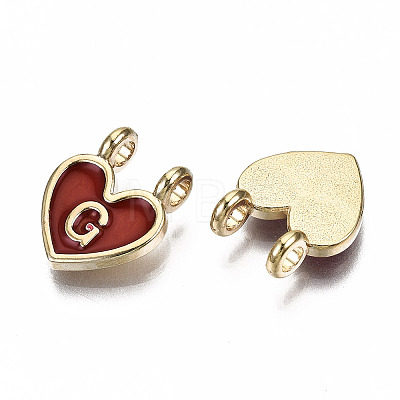 Alloy Enamel Charms ENAM-T012-02G-RS-1