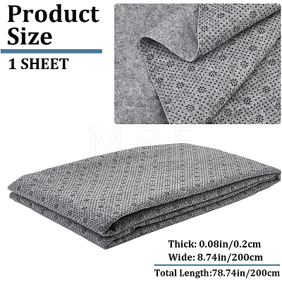 Plum Blossom Pattern Non-woven Polyester Anti-Skid Fabrics DIY-WH0453-90A-1
