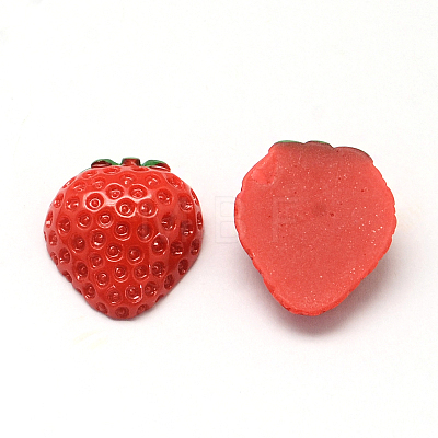 Strawberry Resin Decoden Cabochons X-CRES-R183-09-1