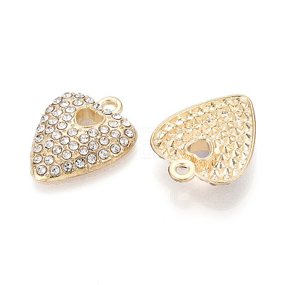 Alloy Rhinestone Pendants FIND-N008-12KCG-01-1