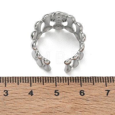 304 Stainless Steel Cuff Ring Components SA-CBA37BC-18A-P-1
