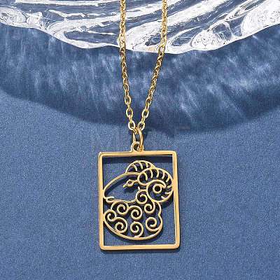 304 Stainless Steel Necklace LS-NJEW-D330-01G-01-1
