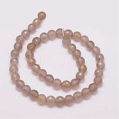 Natural Agate Beads Strands G-G882-8mm-A06-4-1