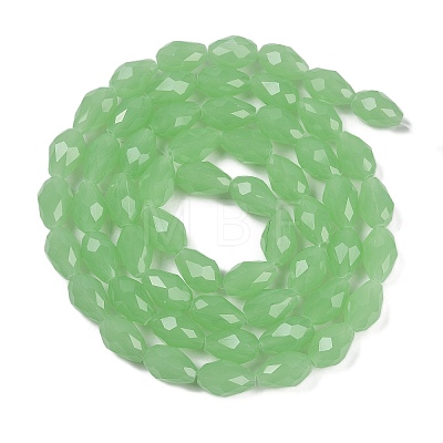 Electroplate Imitation Jade Glass Beads Strands GLAA-N005-J10mm-D04-1