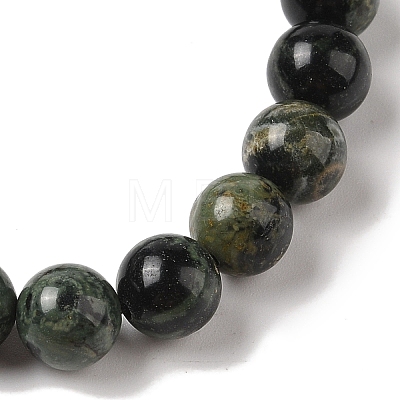 8mm Round Natural Kambaba Jasper Braided Bead Bracelets BJEW-C067-01B-21-1