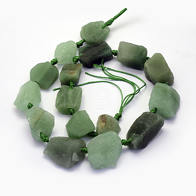 Natural Green Aventurine Beads Strands G-G697-E07-1