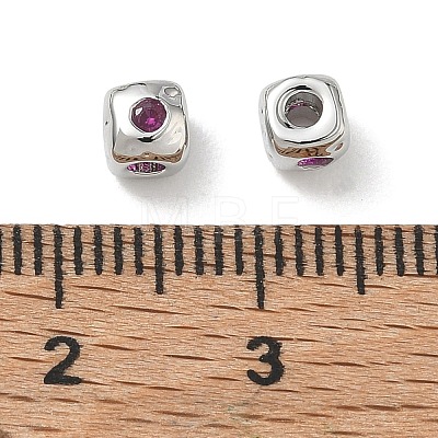 SHEGRACE Brass Cubic Zirconia Beads XGRQ4H438-682P-A-1