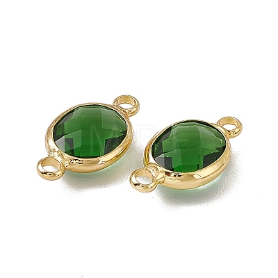 Transparent K9 Glass Connector Charms GLAA-A005-10G-02-1
