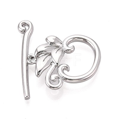 6Pcs Brass Toggle Clasps KK-T073-42P-1