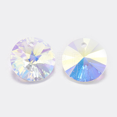 Faceted Glass Rhinestone Charms LS-X-RGLA-F049-8mm-001AB-1