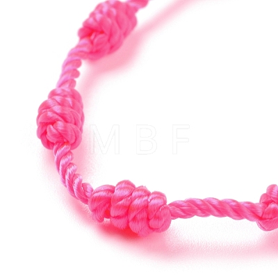 Polyester Braided Knot and Cross Cord Bracelet BJEW-A099-04-1