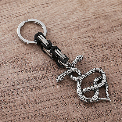 304 Stainless Steel Double Headed Snake Keychains LS-VU1957-1
