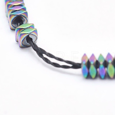 Electroplate Non-magnetic Synthetic Hematite Beads Strands G-L489-D01-1