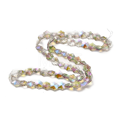 Transparent Electroplate Glass Beads Strands EGLA-E030-01A-01-1