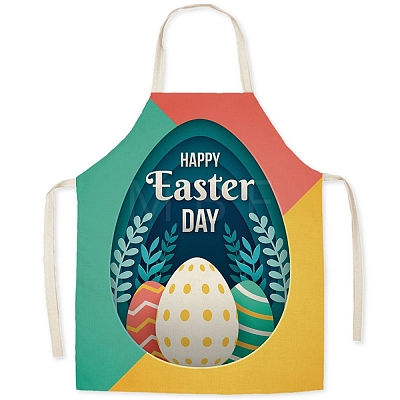 Cute Easter Egg Pattern Polyester Sleeveless Apron PW-WG98916-40-1