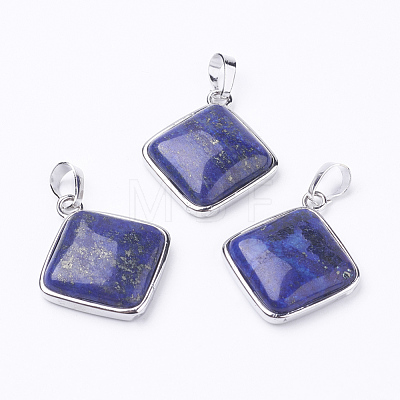 Natural Dyed Lapis Lazuli Pendants G-E420-05P-1