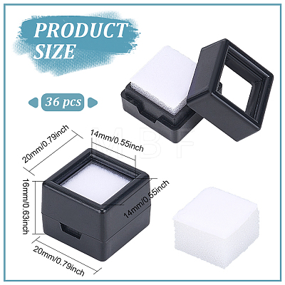 Cube Plastic Loose Diamond Storage Boxes CON-WH0095-49C-1