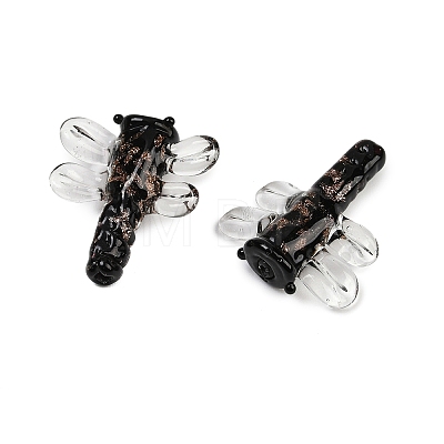 Transparent Lampwork Beads FOIL-I017-01C-1