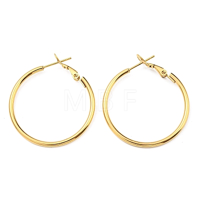 Ion Plating(IP) 316 Surgical Stainless Steel Hoop Earrings for Women EJEW-C053-08B-G-1