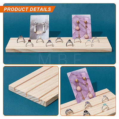 Wood Earring Display Card Holders ODIS-WH0070-09A-1