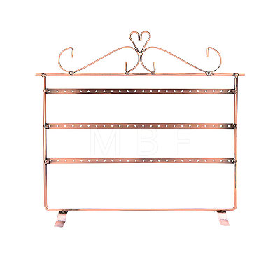 Triple Levels Rectangle Iron Earring Display Stand CON-PW0001-153A-1