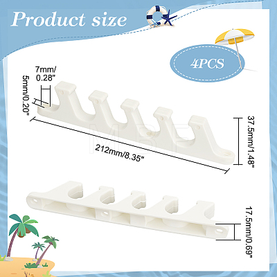 Plastic Multi Position Adjustment Brackets for Chaise Lounge Recliner FIND-WH0021-28B-1