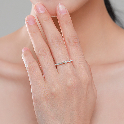 925 Sterling Silver Micro Pave Cubic Zirconia Finger Rings for Women FS-WGD3007-05-1